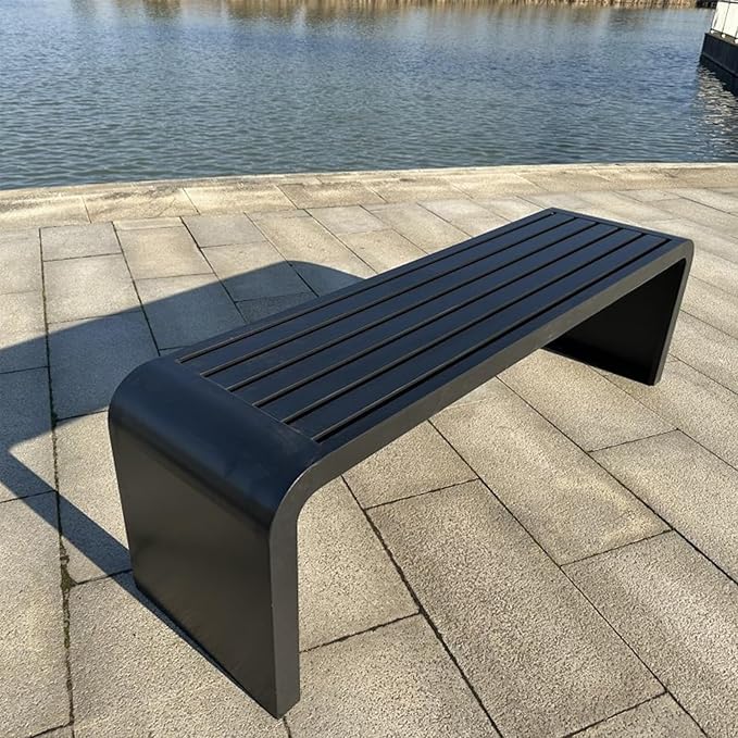Outdoor Metal Garden Bench - Durable, Stylish Seating for Porch, Park, Patio - Weather-Resistant, Easy to Assemble, Perfect for Home and Yard Decor