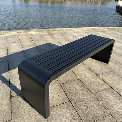 Outdoor Metal Garden Bench - Durable, Stylish Seating for Porch, Park, Patio - Weather-Resistant, Easy to Assemble, Perfect for Home and Yard Decor