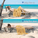 HAPPYGRILL Foldable Chaise Lounge Chair with Face Hole & Detachable Pillows - Photo 4