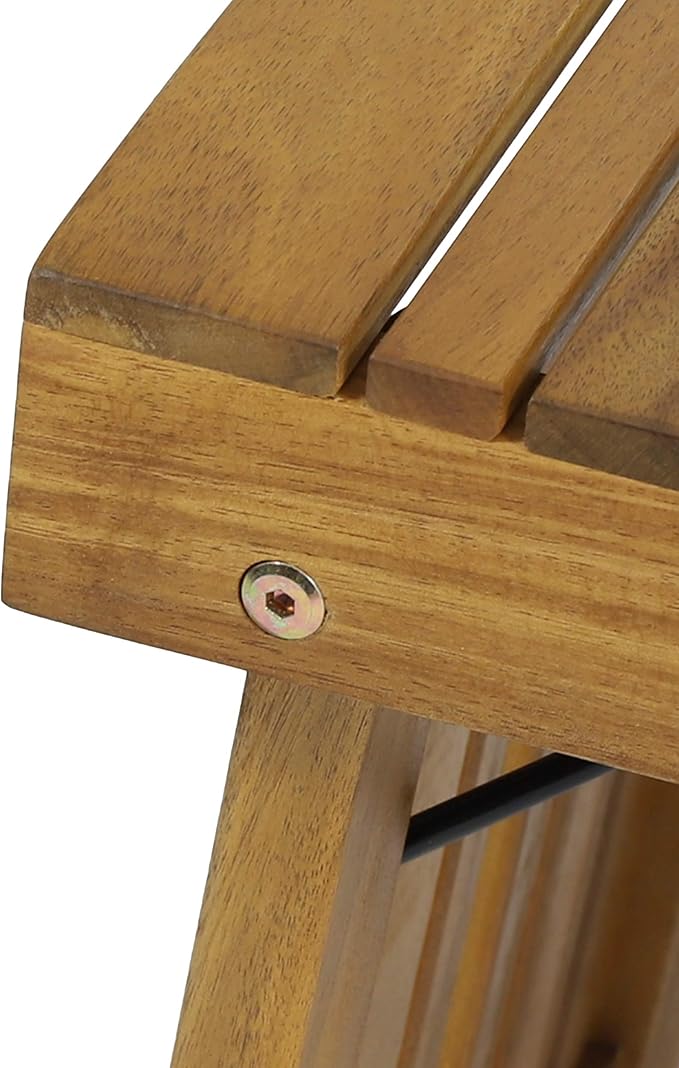 Christopher Knight Home Hilton Outdoor Acacia Wood Folding Side Table, Teak Finish - Photo 7