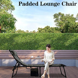 Outdoor Folding Lounge Chair Padded for Adults 264Ibs Patio Chaise Lounge Chair for Outside 5-Position Adjustable - Photo 6