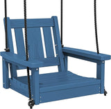 SERWALL HDPE Single Porch Swing, Heavy Duty Single Person Swing Chair with 2 Polypropylene Hanging Ropes - Photo 1