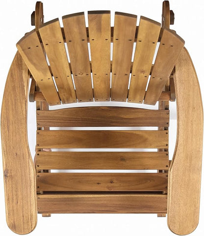 Christopher Knight Home Vayne Acacia Wood Lounge Chair Outdoor, Slatted Adirondack Rocking Chair, Patio Adirondack Chair, Extra Seating for Balcony Backyard Poolside Garden, Weather Resistant, Natural