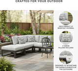 Signature Design by Ashley Beachloft Right-Arm Facing Casual 4-Piece Outdoor Sectional with Cushion and 3 Throw Pillows - Photo 4
