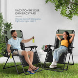 Nestl Outdoor Padded Zero Gravity Chair, Patio Lounge Chair Outdoor Recliner - Photo 8