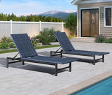 PURPLE LEAF Patio Chaise Lounge Rattan Chair Set of 2 Outdoor Pool Adjustable Recliner Wicker Chairs for Outside Woven - Photo 1