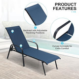 Crestlive Products Chaise Lounge Chair Outdoor with Armrests, Pool Lounge Chairs Set of 2 - Photo 4