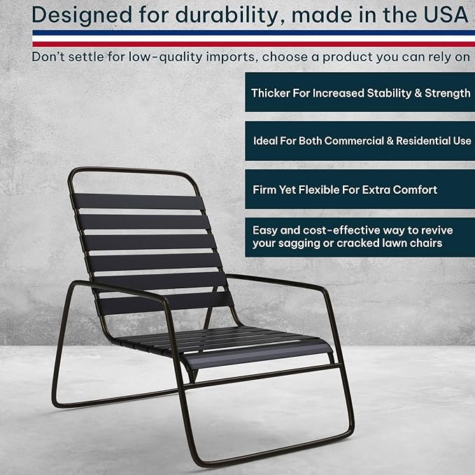 KOMORAX 2 Inch Wide, 50ft Long Vinyl Strap - Replacement Straps for Patio Chairs - Vinyl Strapping for Patio Furniture - Photo 4