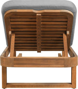 Christopher Knight Home Milos Acacia Wood Chaise Lounge Chair Outdoor Set of 2, Wooden Sunbathing Pool Lounger - Photo 7