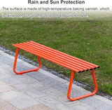 Outdoor Metal Garden Bench, Weatherproof Park Bench, Heavy Duty Design, Load Capacity 880lbs for Gardens, Porches - Photo 3