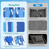 SUNNYFEEL Beach Lounge Chair, Backpack Reclining Beach Chairs Lay Flat, Sun Face Down Tanning Chair - Photo 4