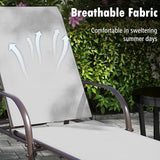 Nightcore Chaise Lounge Chair Outdoor, Pool Chair with 5 Adjustable Backrest, Patio Lounge Chairs with Breathable Fabric - Photo 5