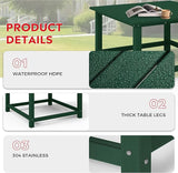 Costaelm Patio Conversation Table, Tatio Accent HDPE Outdoor Weather Resistant - Photo 7