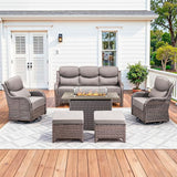 Luxury Patio Furniture Set with 42.5" Fire Pit Table - Photo 1