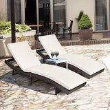 Tangkula Outdoor Chaise Lounger, Rattan Patio Lounge Chair with Removable Thick Cushion, 5 Adjustable Levels - Photo 2