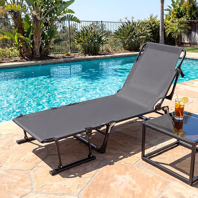 Tangkula Lounge Chair Outdoor with Cushion - Photo 2