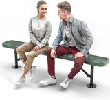 Heavy-Duty Outdoor Metal Bench, Thermoplastic-Coated, Surface, Weatherproof, Commercial-Grade for Parks, Gardens, Patios - Photo 1