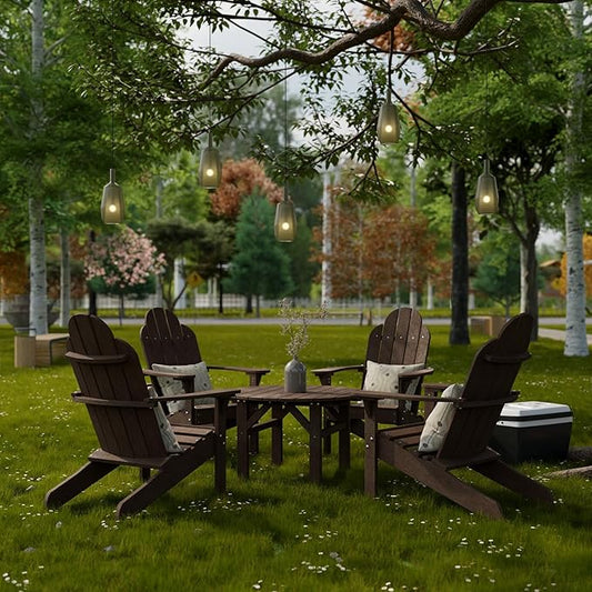 Wildridge Classic 33" Occasional Table, Tudor Brown - Outdoor Weather Resistant Recycled Plastic Furniture for Patio