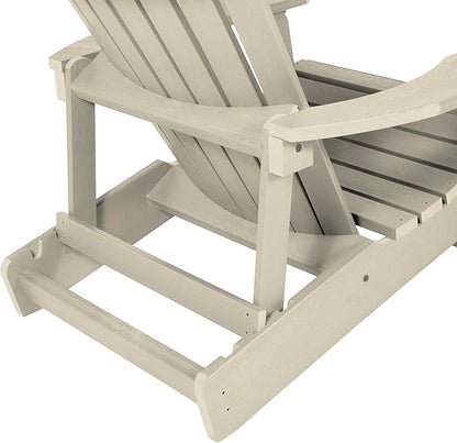 highwood Hamilton Folding and Reclining King Size Adirondack Chair, Whitewash