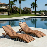 Pre-Assembled Folding in-Pool Lounge Chair, HDPE Outdoor Chaise Lounge with Cup Holder, Pool Lounge Chair for Poolside - Photo 1