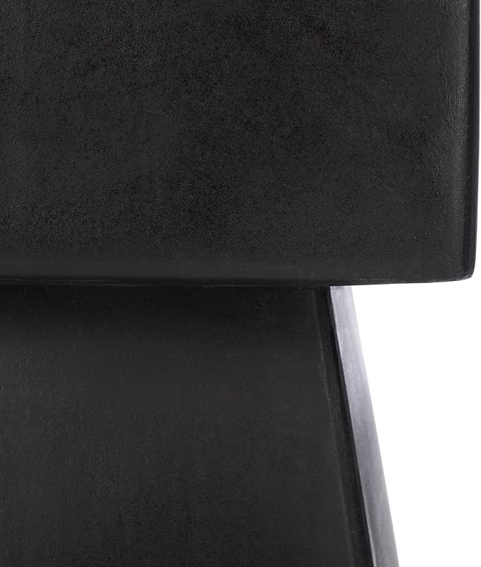 Safavieh Outdoor Zen Black Mushroom Modern Concrete Accent Table