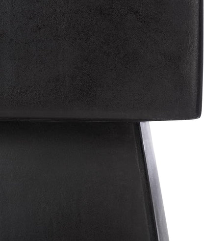Safavieh Outdoor Zen Black Mushroom Modern Concrete Accent Table