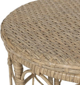 Bruce Outdoor Side Table - Wicker - Light Brown - Photo 6