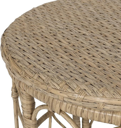 Bruce Outdoor Side Table - Wicker - Light Brown