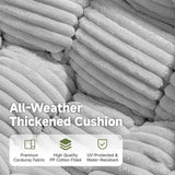 Indoor Rocking Chair, Oversized Outdoor Lounge Chair with Thick Corduroy Cushion & Straps - Photo 4