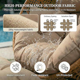 NICESOUL® 2 Person Wicker Stationary Egg Chair Indoor Outdoor - Photo 5