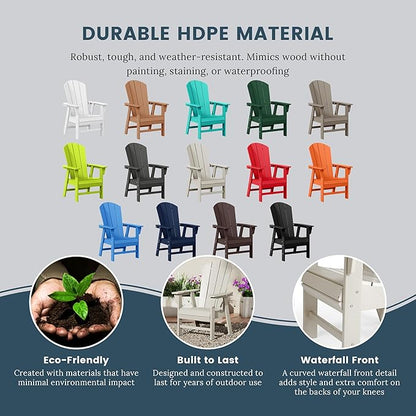 WO WESTIN OUTDOOR HDPE Laguna Adirondack Casual Patio Dining Chair,Sand
