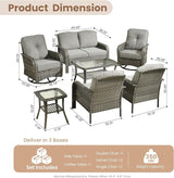 HOOOWOOO Patio Furniture Set, 7 Pieces Outdoor Conversation Set - Photo 7