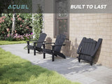 Adirondack Chairs, Folding Weather-Resistant Patio Chair with Wide Armrests & High Backrest, Fire Pit Chair for Garden - Photo 2