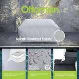 Dineli Modern Ottoman Chair Coffee Table Outdoor Furniture Patio Couch Side Table Creating a Unique Patio Garden - Photo 4