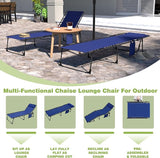 BlueWish Outdoor Lounge Chairs, Chaise Lounge Outdoor with 5 Position Adjustable Backrest, Removable Pillow - Photo 5