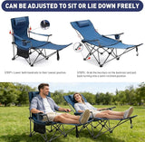 Zero Gravity Chair, Reclining Camping Chair with Padded Pillow, Cup Holder, Storage Pocket & Carry Bag - Photo 3