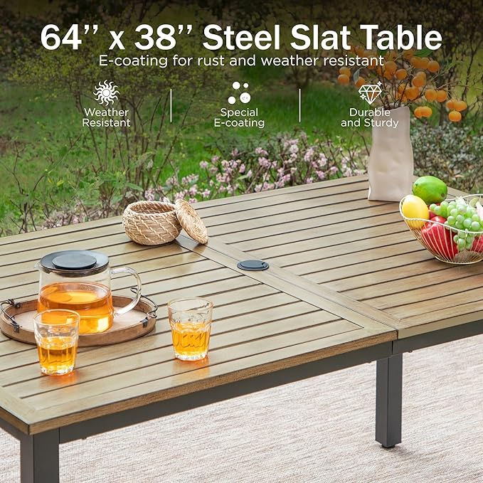PHI VILLA 64" Rectangle Outdoor Dining Table - Photo 4