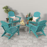 FOOWIN Folding Adirondack Chair, HDPE Adirondack Chairs with Cup Holder - Photo 2