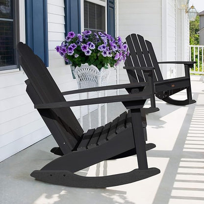 highwood Classic Westport Adirondack Rocking Chair, Black