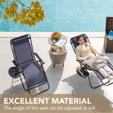 Devoko Patio Zero Gravity Chair Outdoor Folding Adjustable Reclining Chairs Pool Side Using Lawn Lounge Chair with - Photo 4
