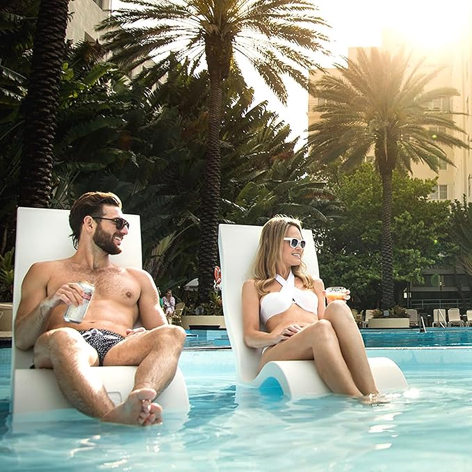 Ledge Lounger Signature Chair Set - Two Chairs - Ice Bin Side Table - in-Pool - On-Deck - Water Depths 0-9” - All Types - Photo 6
