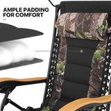 MoNiBloom 29-Inch Oversized Zero Gravity Chairs Set of 2, Patio Anti Gravity Recliner with Canopy Shade - Photo 8