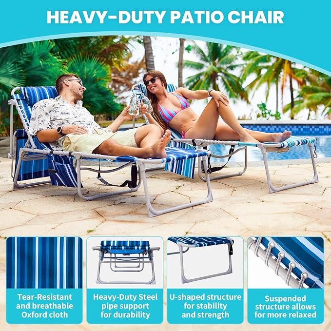 #WEJOY 3 in 1 Tanning Chair with Face Hole & Canopy - Photo 6