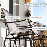 Outsunny Outdoor Glider Chairs with Coffee Table - Photo 9