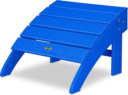 POLYWOOD® Palm Coast Ottoman, Pacific Blue