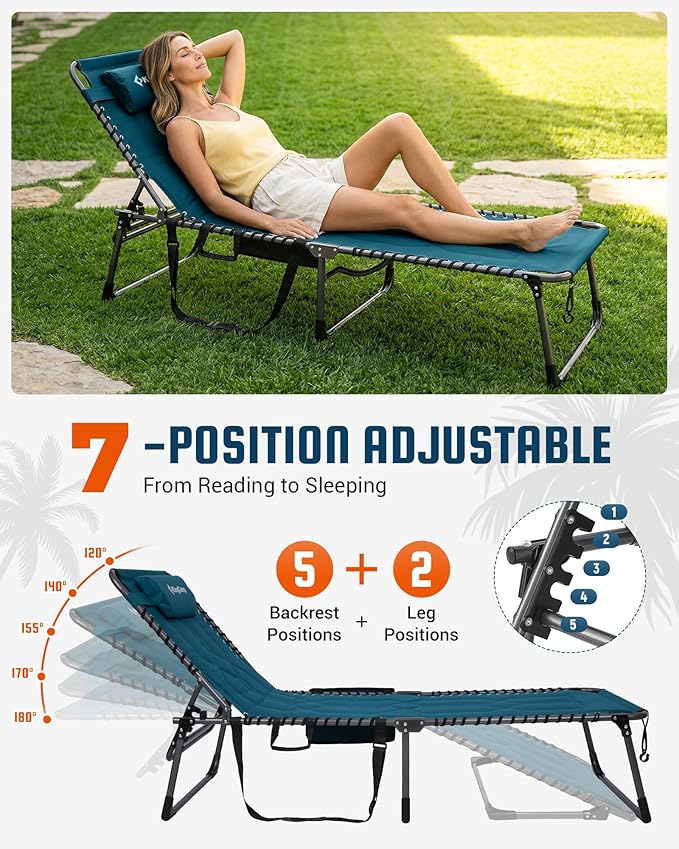 KingCamp Oversized Tanning Chair - Photo 8