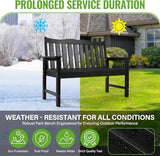 Backyard Expressions Poly Patio Bench (800 Lb Capacity) – Weatherproof Outdoor Bench, Low Maintenance - Photo 3