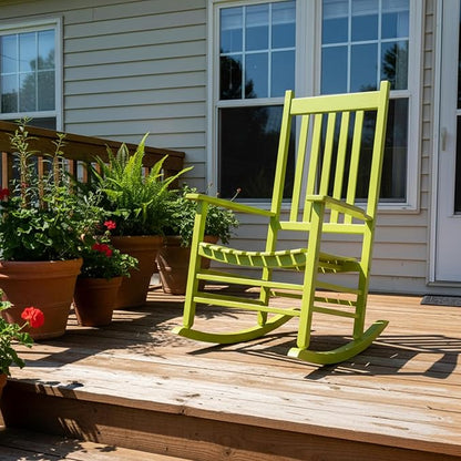Shine Company Vermont Porch Rockers – Lime (Set of 2)