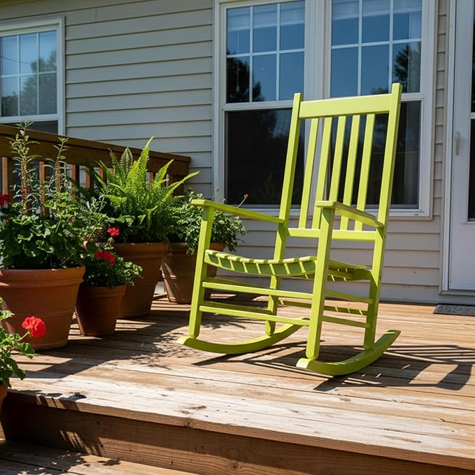 Shine Company Vermont Porch Rocker – Lime