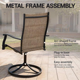 Patio Swivel Chairs Set of 2, Outdoor Dining Chairs High Back - Photo 6